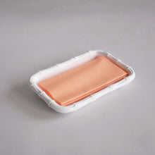 Load image into Gallery viewer, Bamboo Guest Towel Holder with orange guest towels