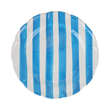 Load image into Gallery viewer, White dinner plate with six blue stripes
