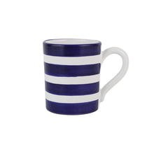 Load image into Gallery viewer, Vietri Amalfitana Stripe Mug navy and white stripes
