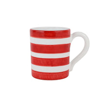 Load image into Gallery viewer, Vietri Amalfitana Stripe Mug red and white stripes