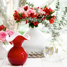 Load image into Gallery viewer, Vietri Hibiscus Clear Glass Vase