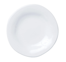 Load image into Gallery viewer, A white ceramic Vietri Aurora Snow salad plate with a clean and classic design, featuring a glazed finish.