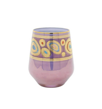 Load image into Gallery viewer, Vietri Regalia Stemless Wine Glass - Purple