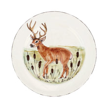 Load image into Gallery viewer, Vietri Wildlife Dinner Plate painted with a deer