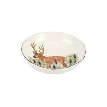 Load image into Gallery viewer, large shallow bowl painted with a Deer
