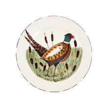 Load image into Gallery viewer, Vietri Wildlife Dinner Plate painted with a Pheasant