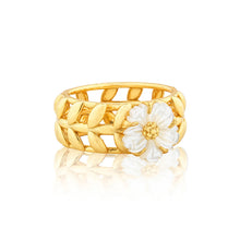 Load image into Gallery viewer, wine ring with mother of pearl flower
