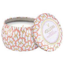 Load image into Gallery viewer, Saijo Persimmon Candle in white peach and gold tin