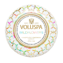 Load image into Gallery viewer, white pink gold and teal tin with Voluspa label