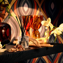 Load image into Gallery viewer, Voluspa Baltic Amber Reed Diffuser set on a shelf