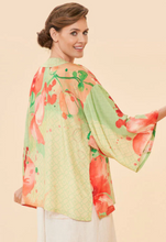 Load image into Gallery viewer, Powder Watercolour Orchids Kimono Jacket