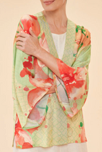 Load image into Gallery viewer, Powder Watercolour Orchids Kimono Jacket