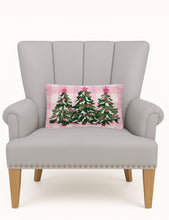 Load image into Gallery viewer, Whimsy Christmas Tree Hook Pillow on a chair