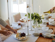 Load image into Gallery viewer, Mariposa Pearled Small Candlestick Set