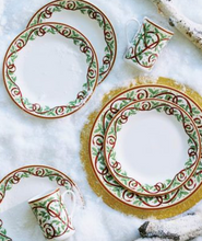 Load image into Gallery viewer, Winter Festival Salad Plate - White - FINAL SALE