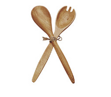Load image into Gallery viewer, Wooden Salad Fork & Spoon Serving Set 12 inch
