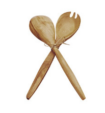 Load image into Gallery viewer, Wooden Salad Fork and Spoon Serving Set