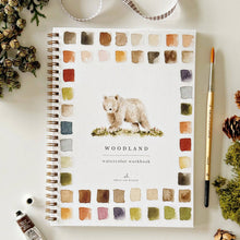 Load image into Gallery viewer, Woodland Watercolor Workbook cover with bear