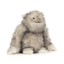 Load image into Gallery viewer, Jellycat Bretti Yeti gray and offwhite plushy with long arms, short legs and gray fur