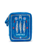 Load image into Gallery viewer, Sardine Jewelry Zip Case blue with image of a Sardines