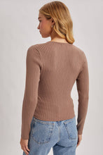 Load image into Gallery viewer, V-neck Fixed-wrap Knit Sweater