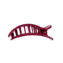 Load image into Gallery viewer, TELETIES Flat Round Hair Clip Medium Go Noles! side view showing teeth