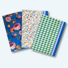 Load image into Gallery viewer, three notebooks with busy color print covers