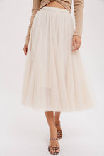 Load image into Gallery viewer, Tulle Midi Skirt - Shell