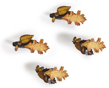 Load image into Gallery viewer, Autumn Leaf Hand-Crafted Napkin Rings - Iron/Glass Beads - S/2