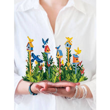Load image into Gallery viewer, FreshCut Paper Mini Birdhouse Garden Pop-Up Greeting Card