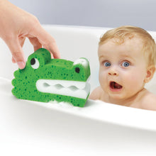 Load image into Gallery viewer, kid using a Crocodile Bath Sponge