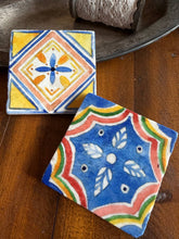 Load image into Gallery viewer, Watercolor Talavera Stone Coasters - Assorted Designs - Single