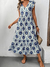 Load image into Gallery viewer, Loose V-neck Printed Long Dress
