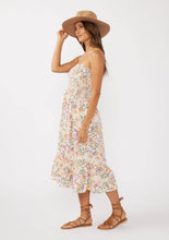 Load image into Gallery viewer, Convertible Floral Smocked Skirt - Cream/Dusty Lilac worn as a dress