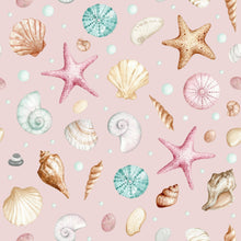 Load image into Gallery viewer, sea shell pattern with pink background