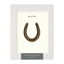 Load image into Gallery viewer, card with horse shoe text reads good luck