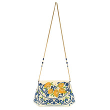 Load image into Gallery viewer, Capri Lemons Crossbody Handbag showing chain length