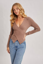 Load image into Gallery viewer, V-neck Fixed-wrap Knit Sweater