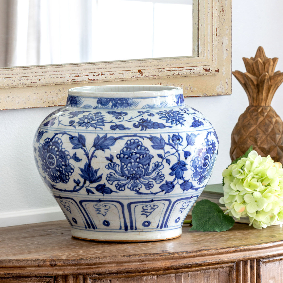 Park Hill Collection Chinoiserie Ginger Jar Vase – AGAPANTHUS