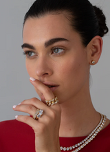Load image into Gallery viewer, Crislu Classic 3 Stone Ring Finished in 18kt Yellow Gold