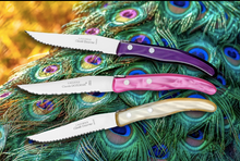 Load image into Gallery viewer, Claude Dozorme Berlingot Steak Knife Set - Cappuccino - Set of 6 - 8.5"L