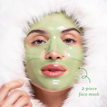 Load image into Gallery viewer, person wearing the Serve Chilled Cool Crush Hydrogel Mask