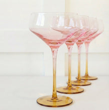 Load image into Gallery viewer, Amber Coupe Glass - Set of 4