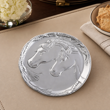 Load image into Gallery viewer, Arthur Court Horse Treat Cookie Stand with an image to two horses