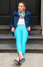Load image into Gallery viewer, Gretchen Scott Designs Cotton / Spandex GripeLess Pants - Solid Turquoise