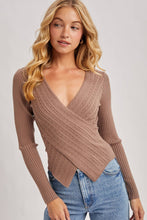 Load image into Gallery viewer, V-neck Fixed-wrap Knit Sweater