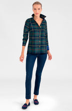 Load image into Gallery viewer, Gretchen Scott Designs Comfy Cozy Shirt - Plaidly Cooper Green Multi