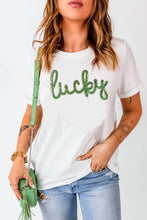 Load image into Gallery viewer, Sequined Lucky Graphic Tee