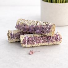 Load image into Gallery viewer, White Sage & Dried Lavender Smudge Stick