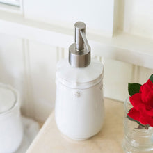 Load image into Gallery viewer, Juliska Soap Dispenser - Whitewash on a counter